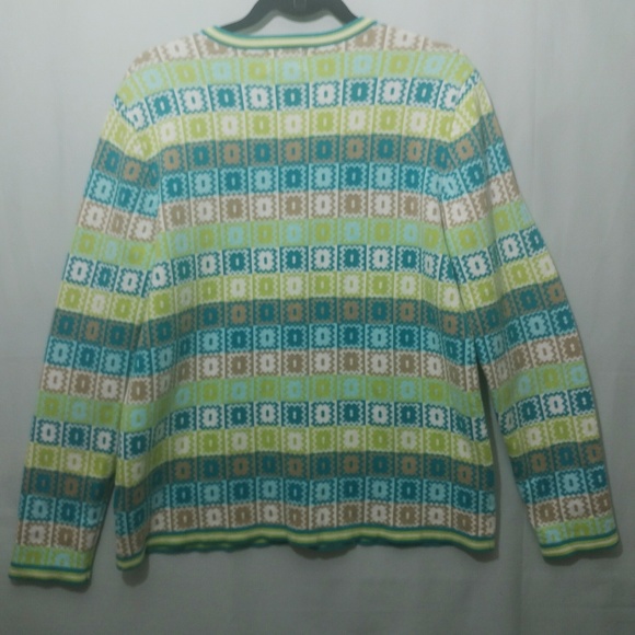 Breckenridge Blue Aqua Green Cardigan - Picture 2 of 6